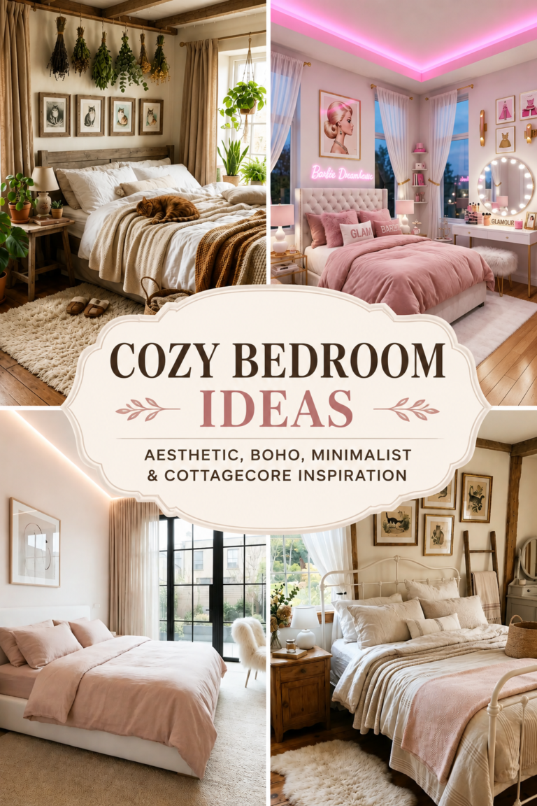 Cozy Bedroom Ideas You’ll Love: Aesthetic, Boho, Minimalist & Cottagecore Inspiration