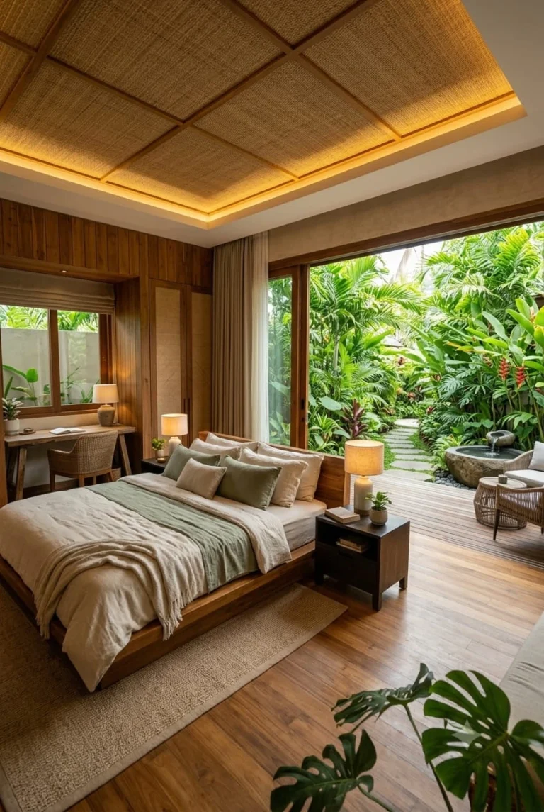 Modern Tropical Bedroom Design: Bringing Nature and Luxury Together